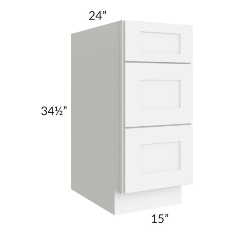 Drawer Base Cabinet - 15"W - 3 Drawers