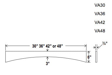 Arched Valance - 30"W to 48" W